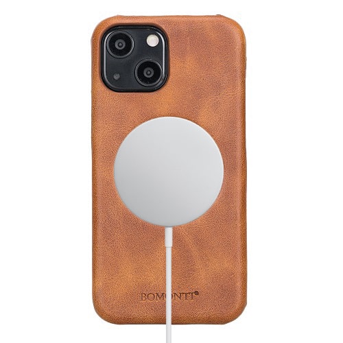 Rostar Brown Leather iPhone 13 Mini Detachable Bi-Fold Wallet Case with MagSafe & Card Holder - Bomonti - 34