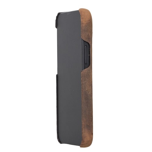 Rostar Tan Brown Leather iPhone 13 Mini Detachable Bi-Fold Wallet Case with Mag Safe & Card Holder - Bomonti - 10