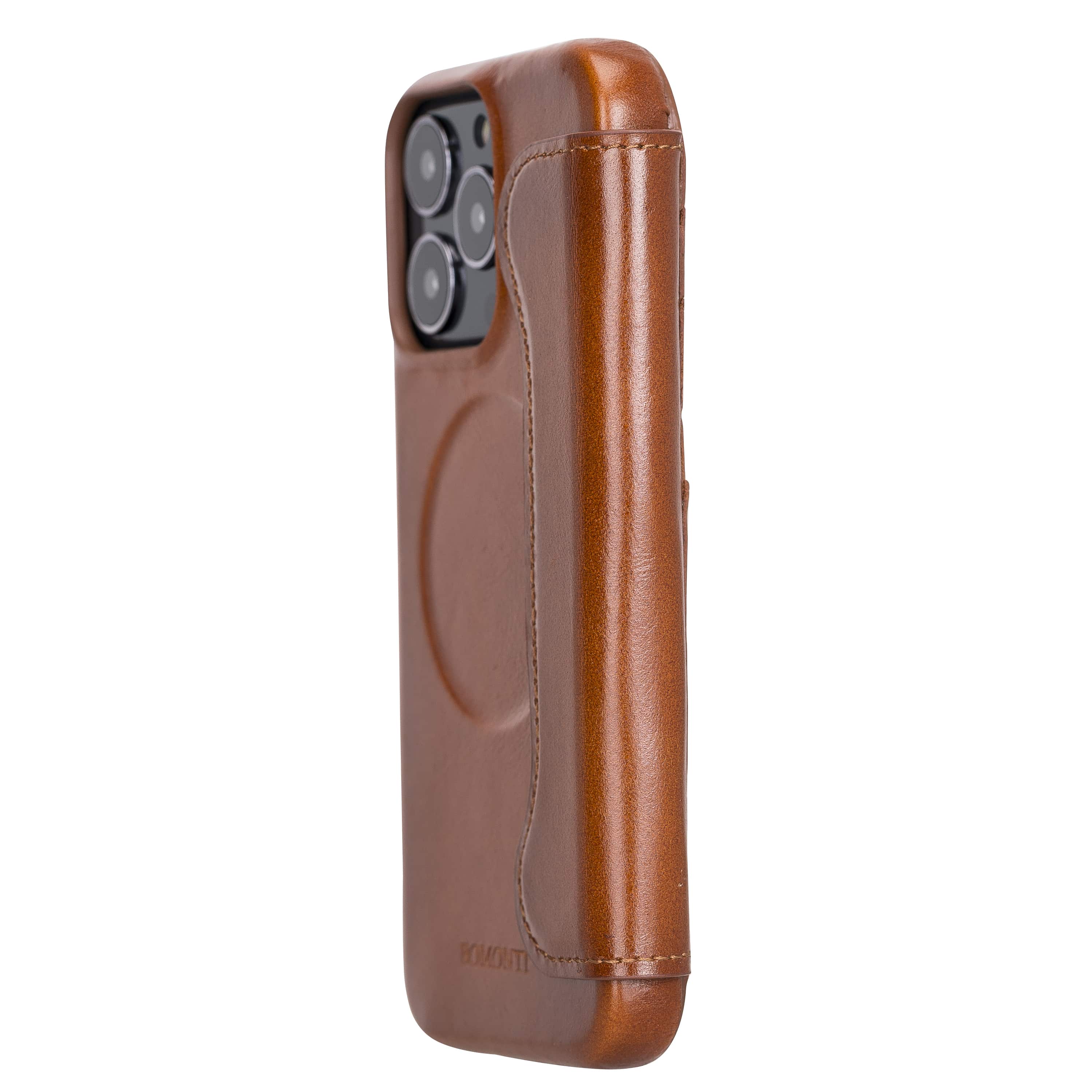 Insignia - Leather Wallet Case for iPhone 14 Pro Max - Bourbon