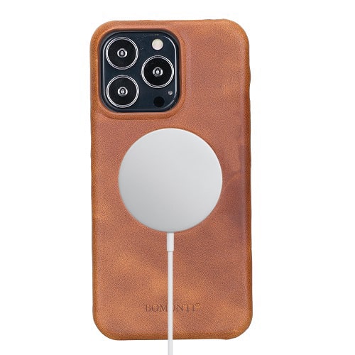 Rostar Brown Leather iPhone 13 Pro Detachable Bi-Fold Wallet Case with MagSafe & Card Holder - Bomonti - 13