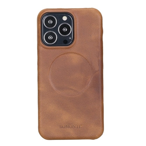 Rostar Brown Leather iPhone 13 Pro Detachable Bi-Fold Wallet Case with MagSafe & Card Holder - Bomonti - 15