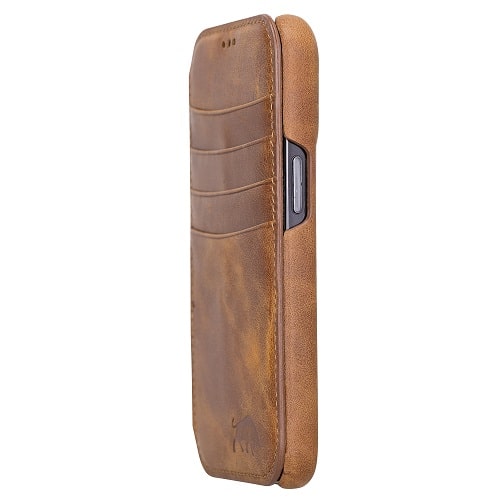 Rostar Brown Leather iPhone 13 Pro Detachable Bi-Fold Wallet Case with MagSafe & Card Holder - Bomonti - 18