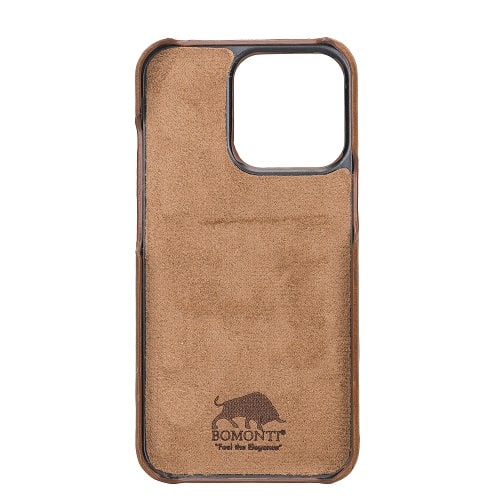 Rostar Brown Leather iPhone 13 Pro Detachable Bi-Fold Wallet Case with MagSafe & Card Holder - Bomonti - 3