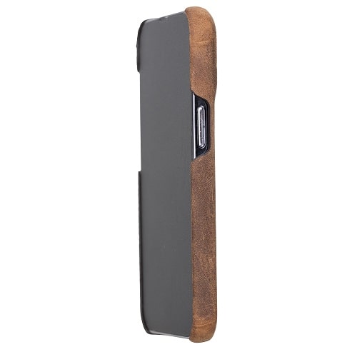 Rostar Tan Brown Leather iPhone 13 Pro Detachable Bi-Fold Wallet Case with MagSafe & Card Holder - Bomonti - 21