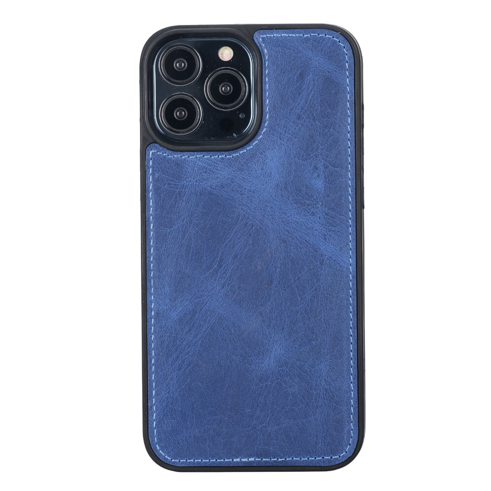 Rostar Blue Leather iPhone 13 Pro Max Detachable Bi-Fold Wallet Case with MagSafe & Card Holder - Bomonti - 5