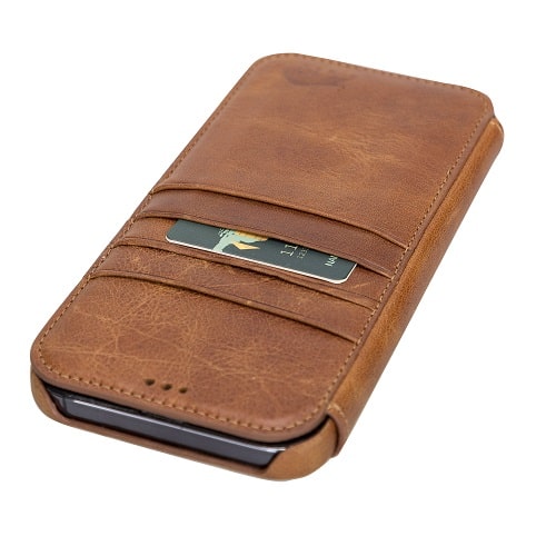 Rostar Brown Leather iPhone 13 Pro Max Detachable Bi-Fold Wallet Case with MagSafe & Card Holder - Bomonti - 16