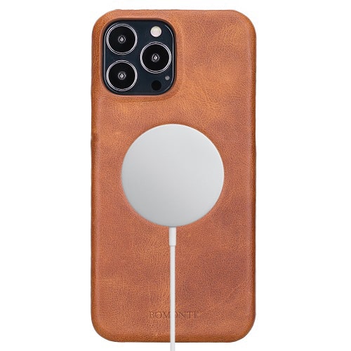 Rostar Brown Leather iPhone 13 Pro Max Detachable Bi-Fold Wallet Case with MagSafe & Card Holder - Bomonti - 17