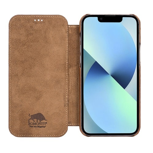 Rostar Brown Leather iPhone 13 Pro Max Detachable Bi-Fold Wallet Case with MagSafe & Card Holder - Bomonti - 20