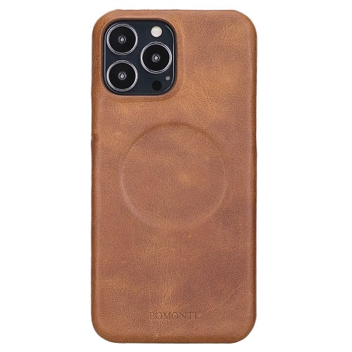 Rostar Brown Leather iPhone 13 Pro Max Detachable Bi-Fold Wallet Case with MagSafe & Card Holder - Bomonti - 21