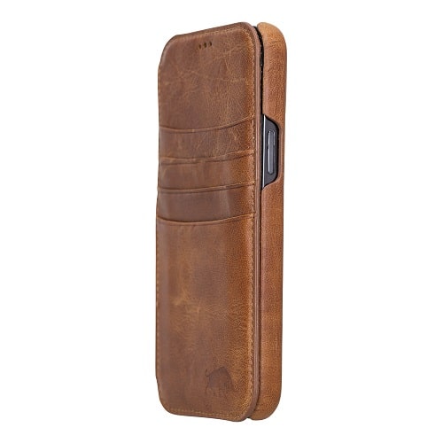 Rostar Brown Leather iPhone 13 Pro Max Detachable Bi-Fold Wallet Case with MagSafe & Card Holder - Bomonti - 25